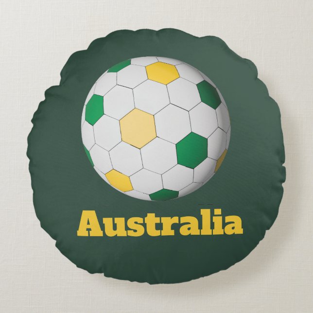 Australian Soccer Round Cushion (Front)