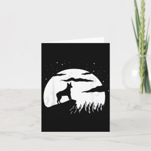 Australian Stumpy Tail Cattle Dog And Moon Card