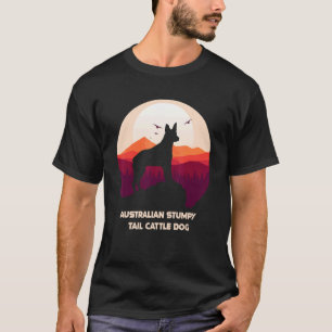 Australian Stumpy Tail Cattle Dog and Mountain T-Shirt