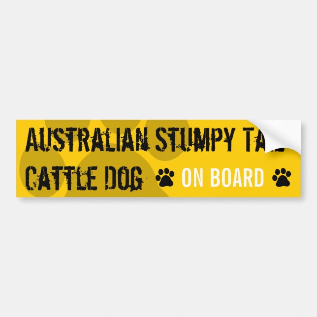 Australian Stumpy Tail Cattle Dog on Board Bumper Sticker (Front)