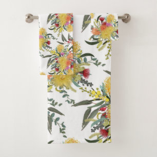 Australian Summer Bush Blooms Bath Towel Set