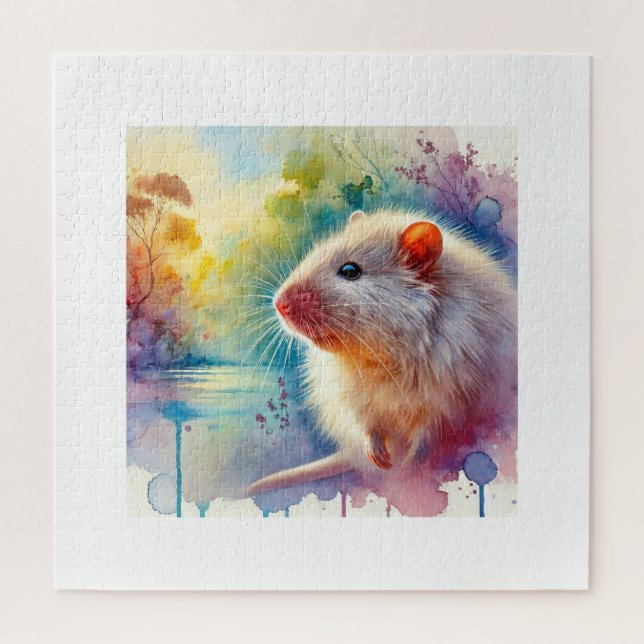 Australian swamp rat 010824AREF143 - Watercolor Jigsaw Puzzle (Vertical)