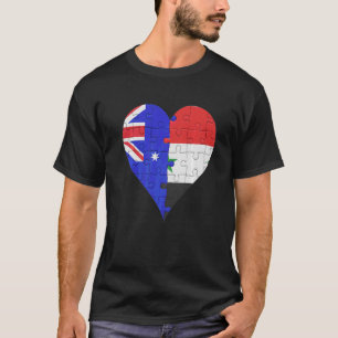 Australian Syrian Flag Heart T-Shirt