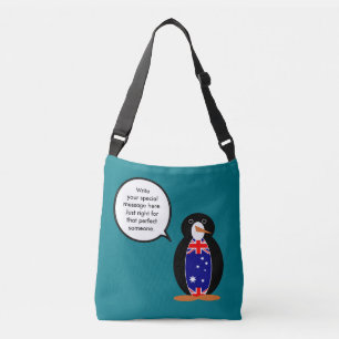 Australian Talking Ms Penguin Personalised  Crossbody Bag