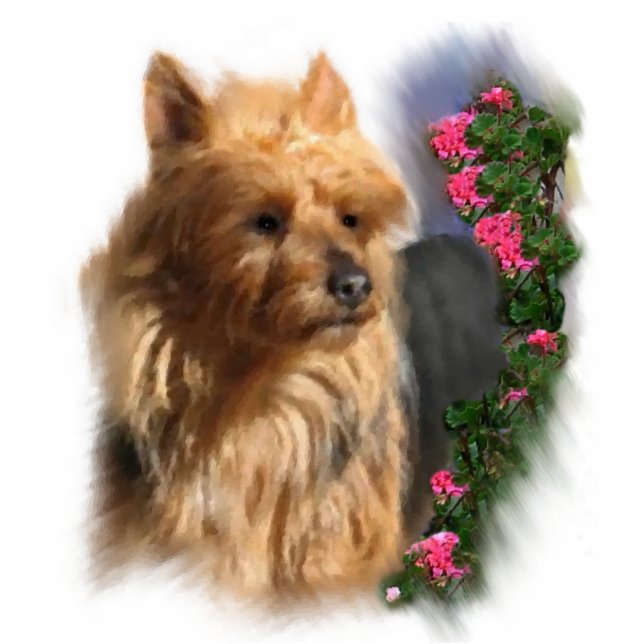 Australian Terrier Art Gifts Standing Photo Sculpture (Front)