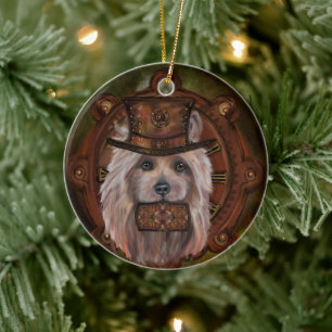 AUSTRALIAN TERRIER  CERAMIC TREE DECORATION