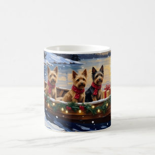 Australian Terrier Christmas Boat Holiday Coffee Mug