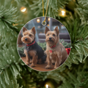 Australian Terrier Christmas Cruise: Pawsome  Ceramic Tree Decoration