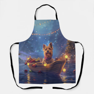 Australian Terrier Christmas Festive Voyage Apron