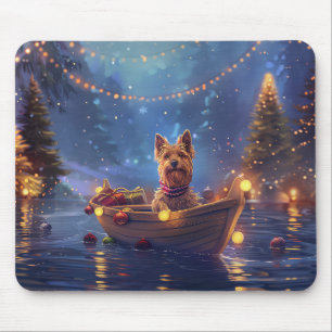 Australian Terrier Christmas Festive Voyage Mouse Mat