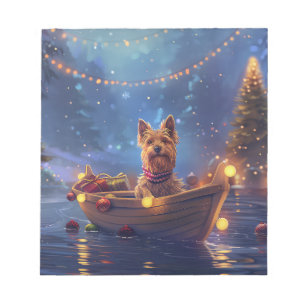 Australian Terrier Christmas Festive Voyage Notepad