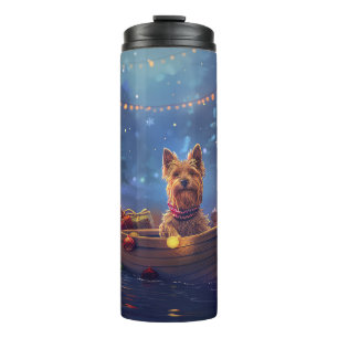 Australian Terrier Christmas Festive Voyage Thermal Tumbler