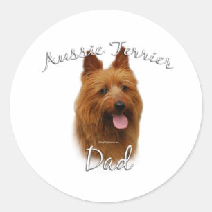 Australian Terrier Dad 2 Classic Round Sticker