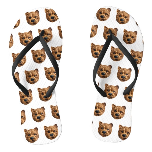 Australian Terrier Dog 3D Inspired Flip Flops (Footbed)