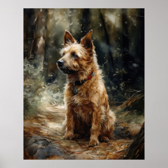 Australian Terrier Dog Art Print Poster (Front)