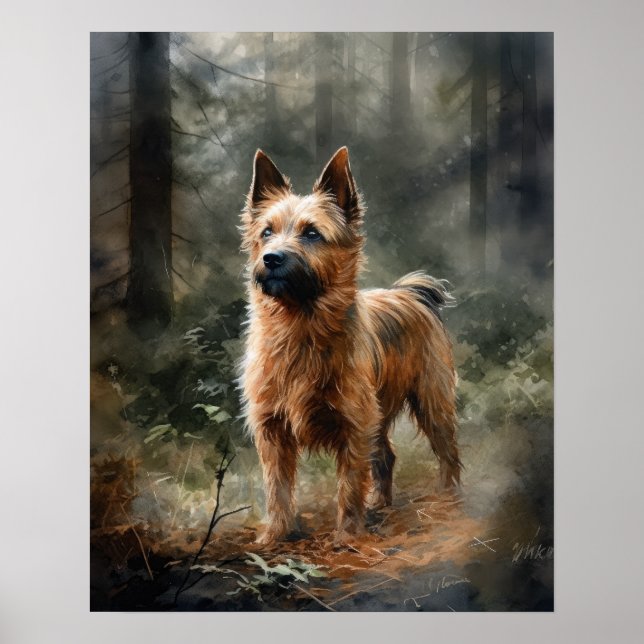Australian Terrier Dog Art Print Poster (Front)