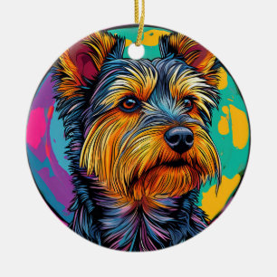 Australian Terrier dog Ceramic Tree Decoration