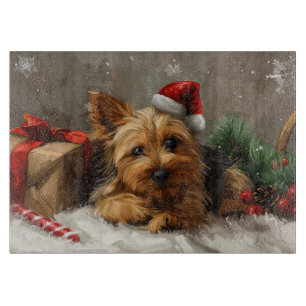 Australian Terrier Dog Christmas Festive Cutting Board