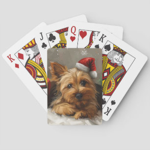 Australian Terrier Dog Christmas Festive Playing Cards