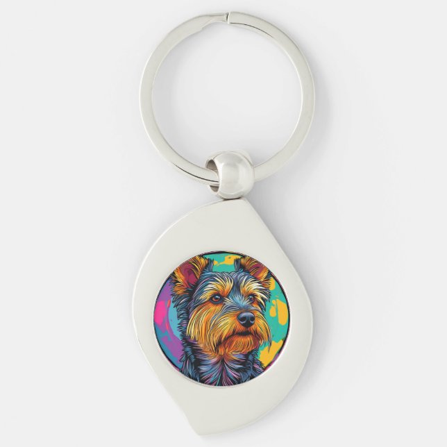 Australian Terrier dog Key Ring (Front)