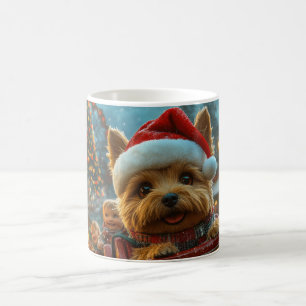 Australian Terrier Dog Roller Coaster Christmas Coffee Mug