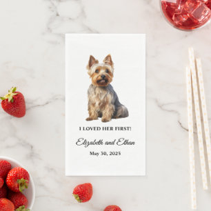 Australian Terrier Dog Wedding  Napkin