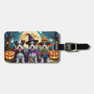 Australian Terrier Dogs Pumpkin Halloween Funny Luggage Tag