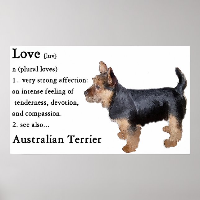 Australian Terrier Gifts Poster (Front)