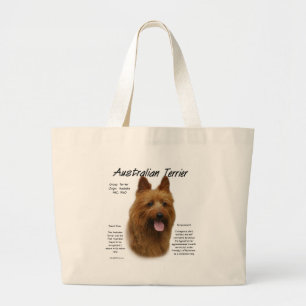 Australian Terrier History Design Large Tote Bag