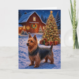 Australian Terrier Holiday Card