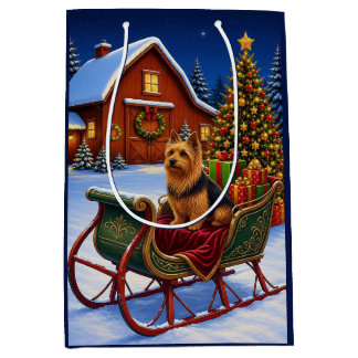 Australian Terrier Holiday Medium Gift Bag