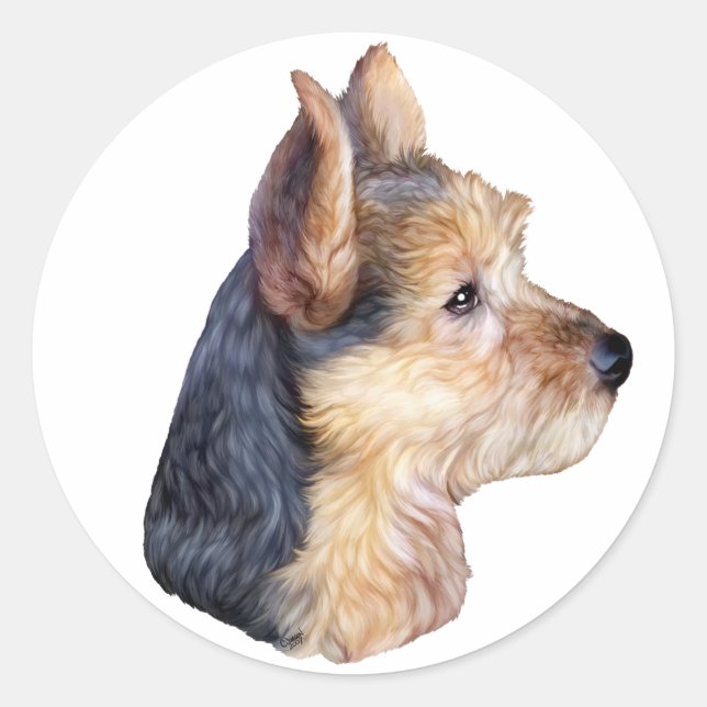 Australian Terrier HS Classic Round Sticker (Front)