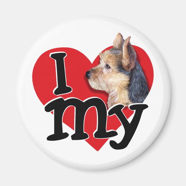 Australian Terrier I (heart) my Magnet (Front)