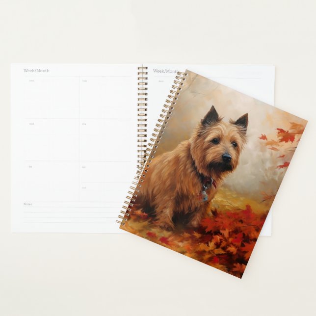 Australian Terrier in Autumn Leaves Fall Inspire Planner (Display)