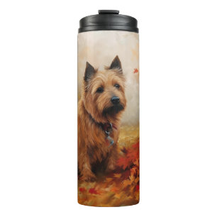 Australian Terrier in Autumn Leaves Fall Inspire Thermal Tumbler