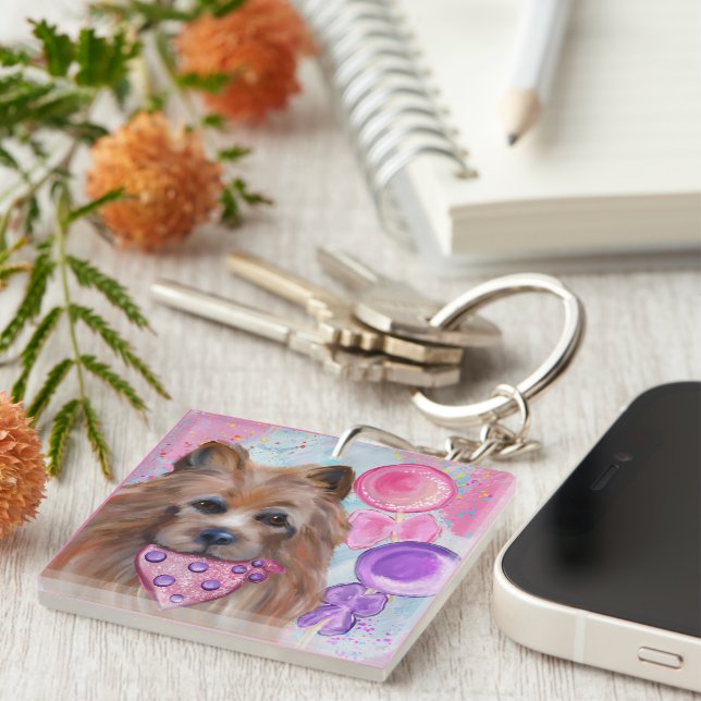 AUSTRALIAN TERRIER   KEY RING (Front Right)