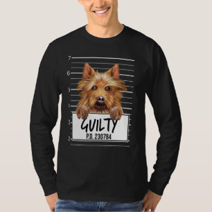 Australian Terrier Mugshot Guilty Dog T-Shirt