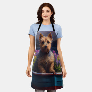 Australian Terrier on Paddle: A Scenic Adventure Apron