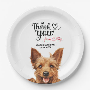 Australian Terrier Paper Plate