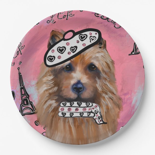 Australian Terrier     Paper Plate (Front)