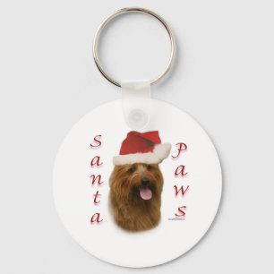 Australian Terrier Santa Paws Key Ring
