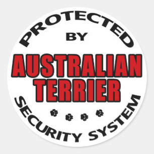 Australian Terrier Security Classic Round Sticker