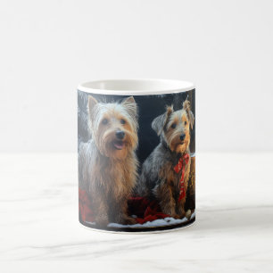 Australian Terrier Snowy Sleigh Christmas Decor  Coffee Mug
