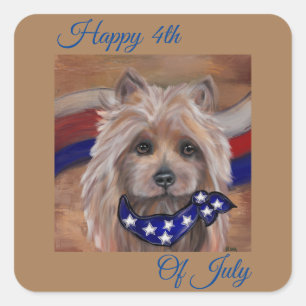 AUSTRALIAN TERRIER SQUARE STICKER