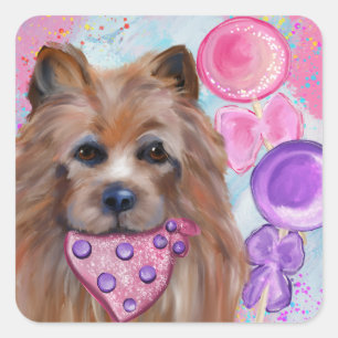 AUSTRALIAN TERRIER SQUARE STICKER