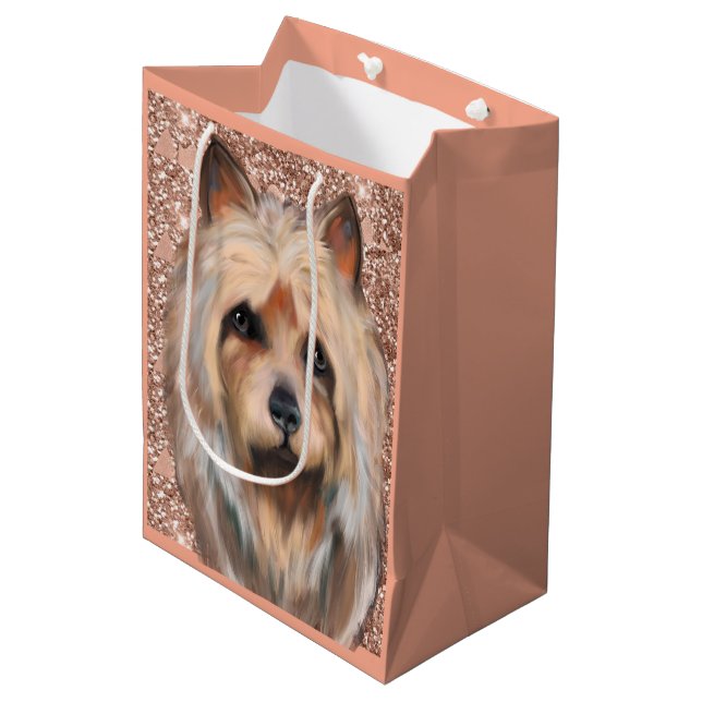 AUSTRALIAN TERRIER   T-Shirt Medium Gift Bag (Front Angled)