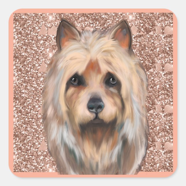 AUSTRALIAN TERRIER   T-Shirt Square Sticker (Front)