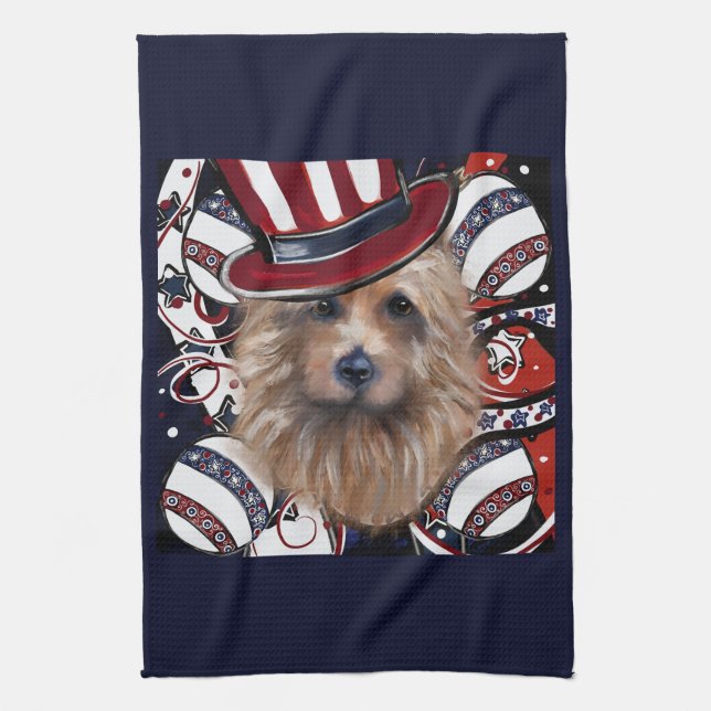 AUSTRALIAN TERRIER    TEA TOWEL (Vertical)
