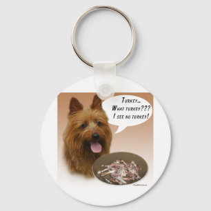 Australian Terrier Turkey Key Ring