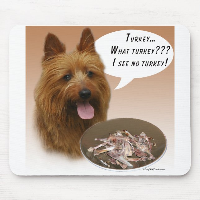 Australian Terrier Turkey Mouse Mat (Front)